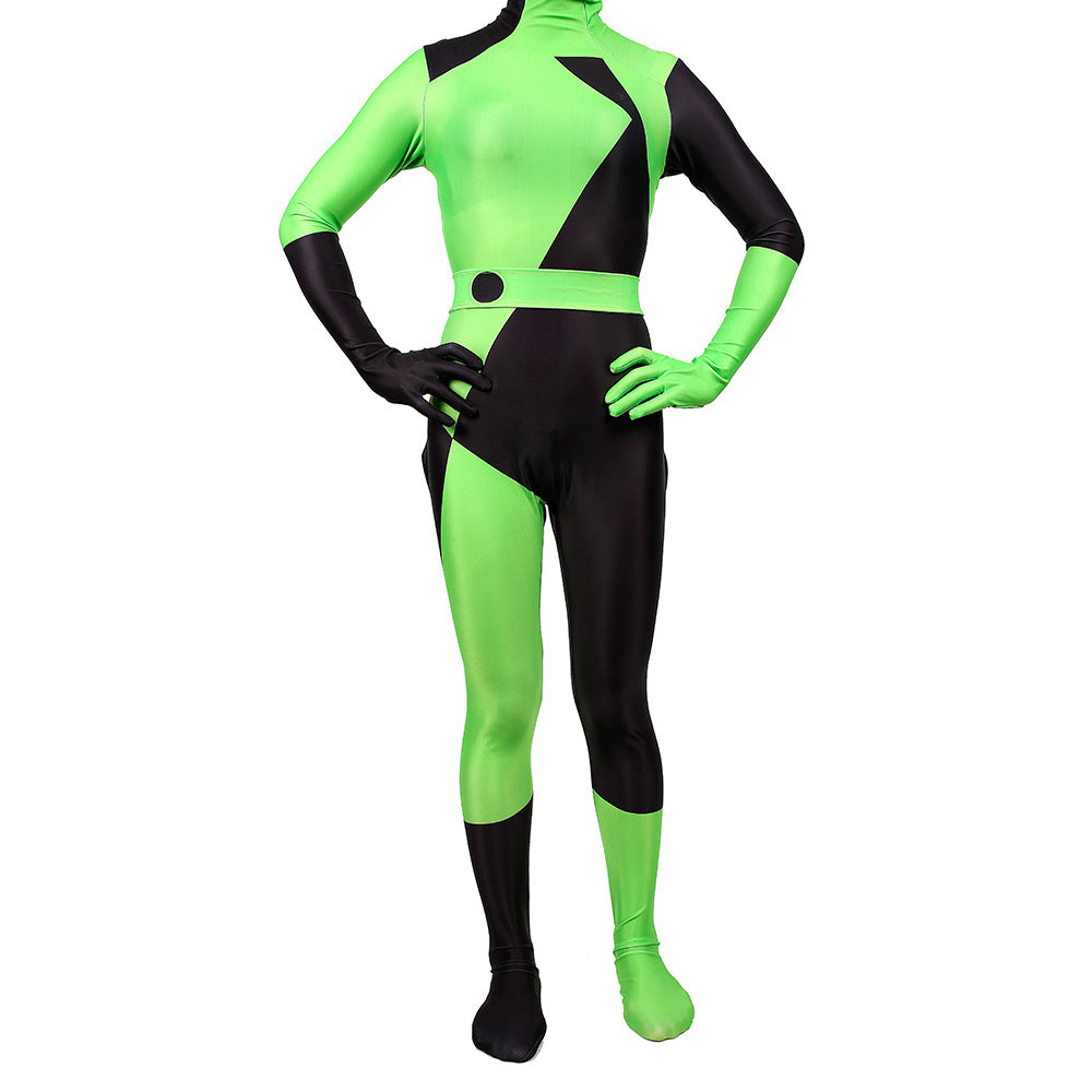 Shego Costume Kim Possible Cosplay Jumpsuits Halloween BodySuit