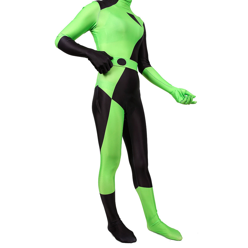 Shego Costume Kim Possible Cosplay Jumpsuits Halloween BodySuit