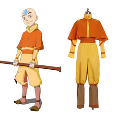 Aang Cosplay Costume Yellow Jumpsuit