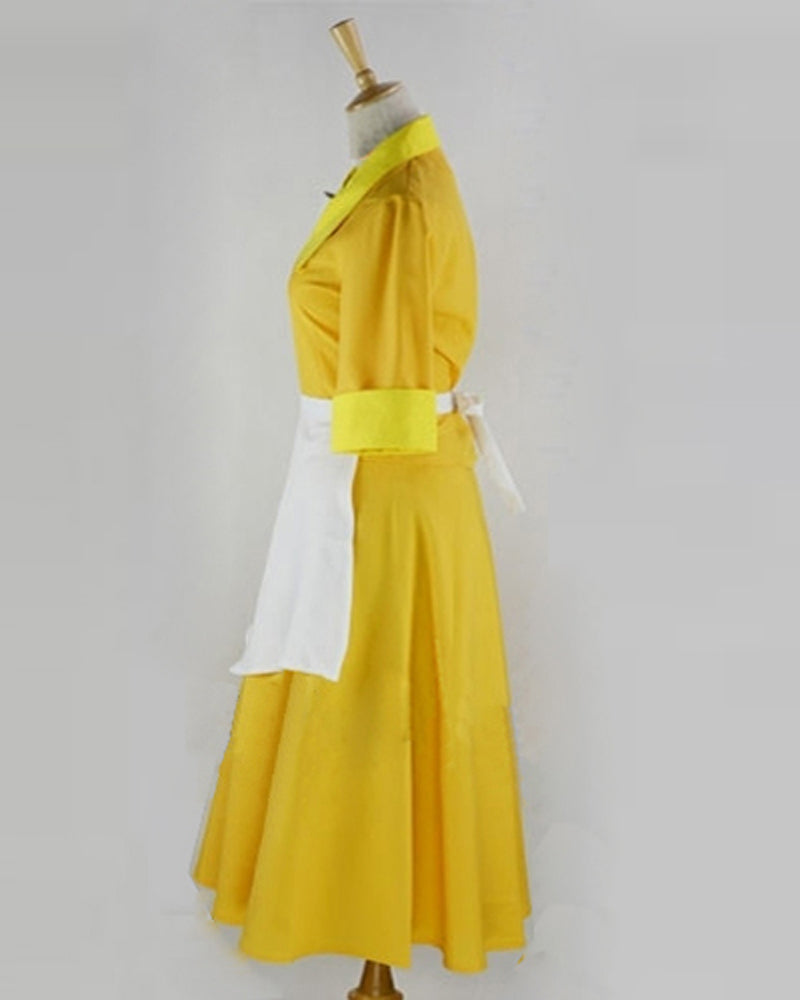 The Princess and the Frog Tiana Yellow Dress Cosplay Costume