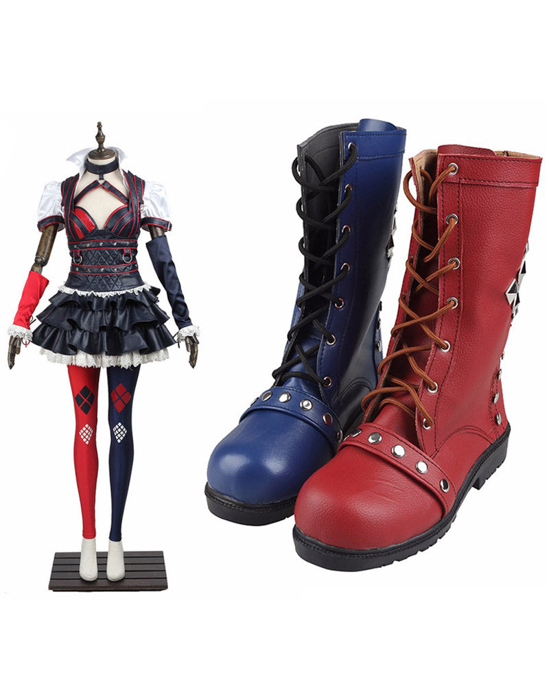 Arkham Knight Harley Quinn Cosplay Costume Asylum City Dark Outfit