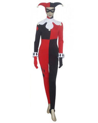 Harley Quinn Red and Black Jumpsuit Cosplay Costume