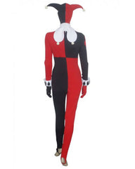 Harley Quinn Red and Black Jumpsuit Cosplay Costume