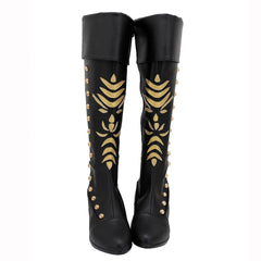 Princess Anna Cosplay Shoes Boots Black Fancy Party Shoes