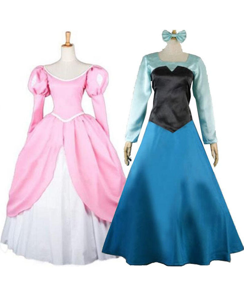 Princess Ariel Pink Dress Cosplay Costume For Adults
