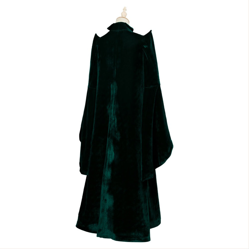 Magic Minerva McGonagall Cosplay Costume Green Cloak