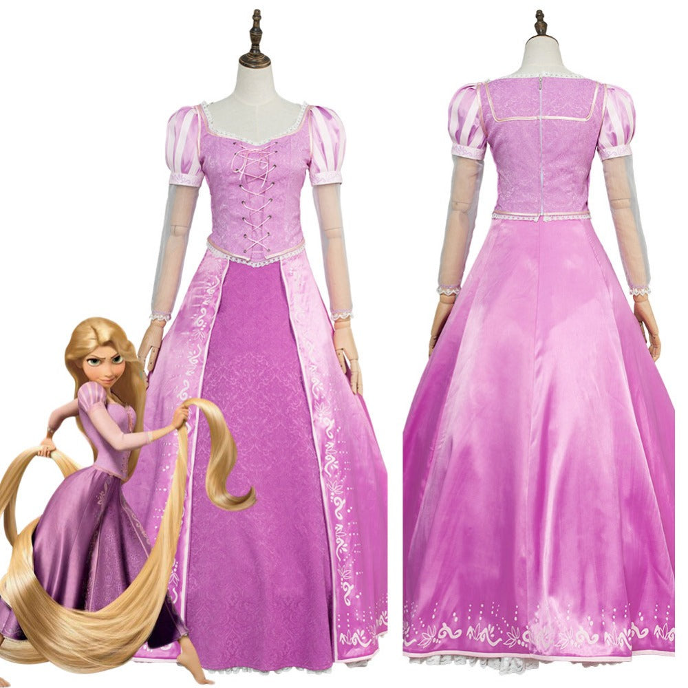 Tangled Princess Rapunzel Dress Cosplay Costume For Adults Girl