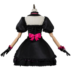 OW D.VA DVA Hana Song Cosplay Costume Black Cat Officer Dress