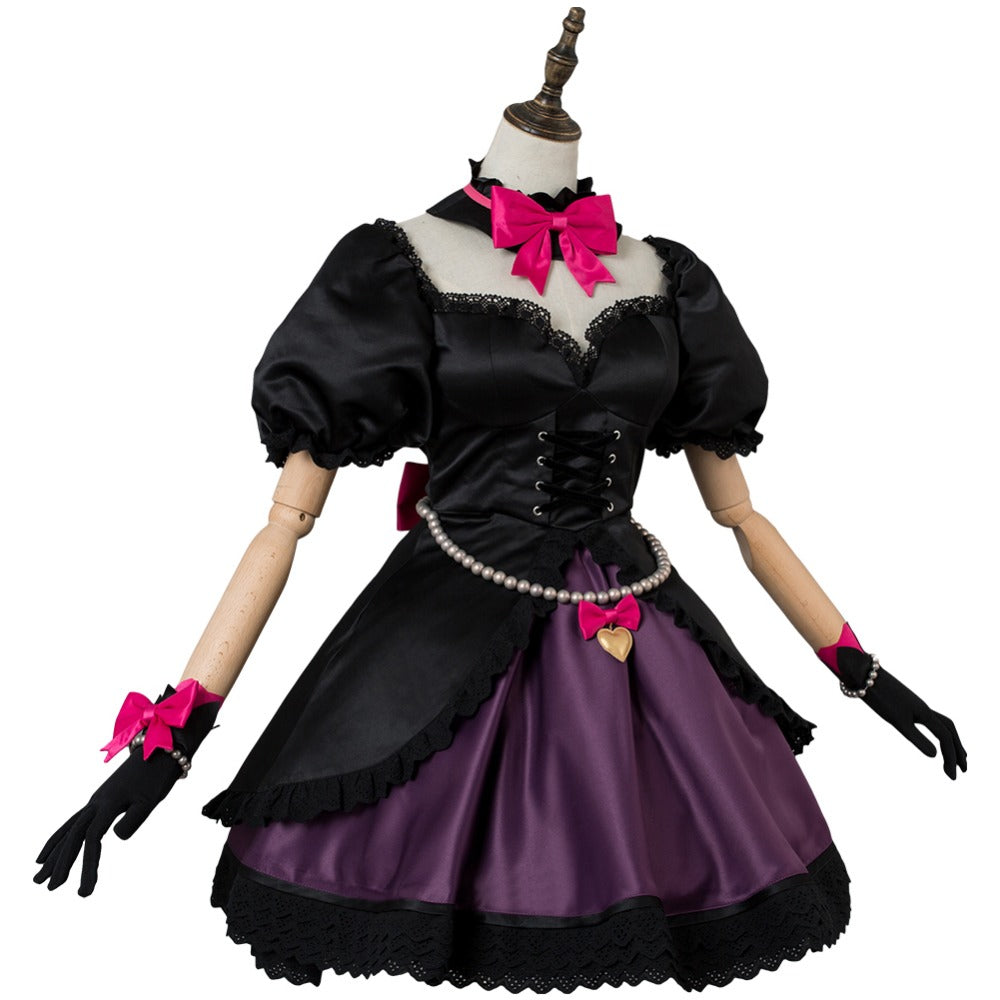 OW D.VA DVA Hana Song Cosplay Costume Black Cat Officer Dress