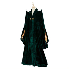Magic Minerva McGonagall Cosplay Costume Green Cloak