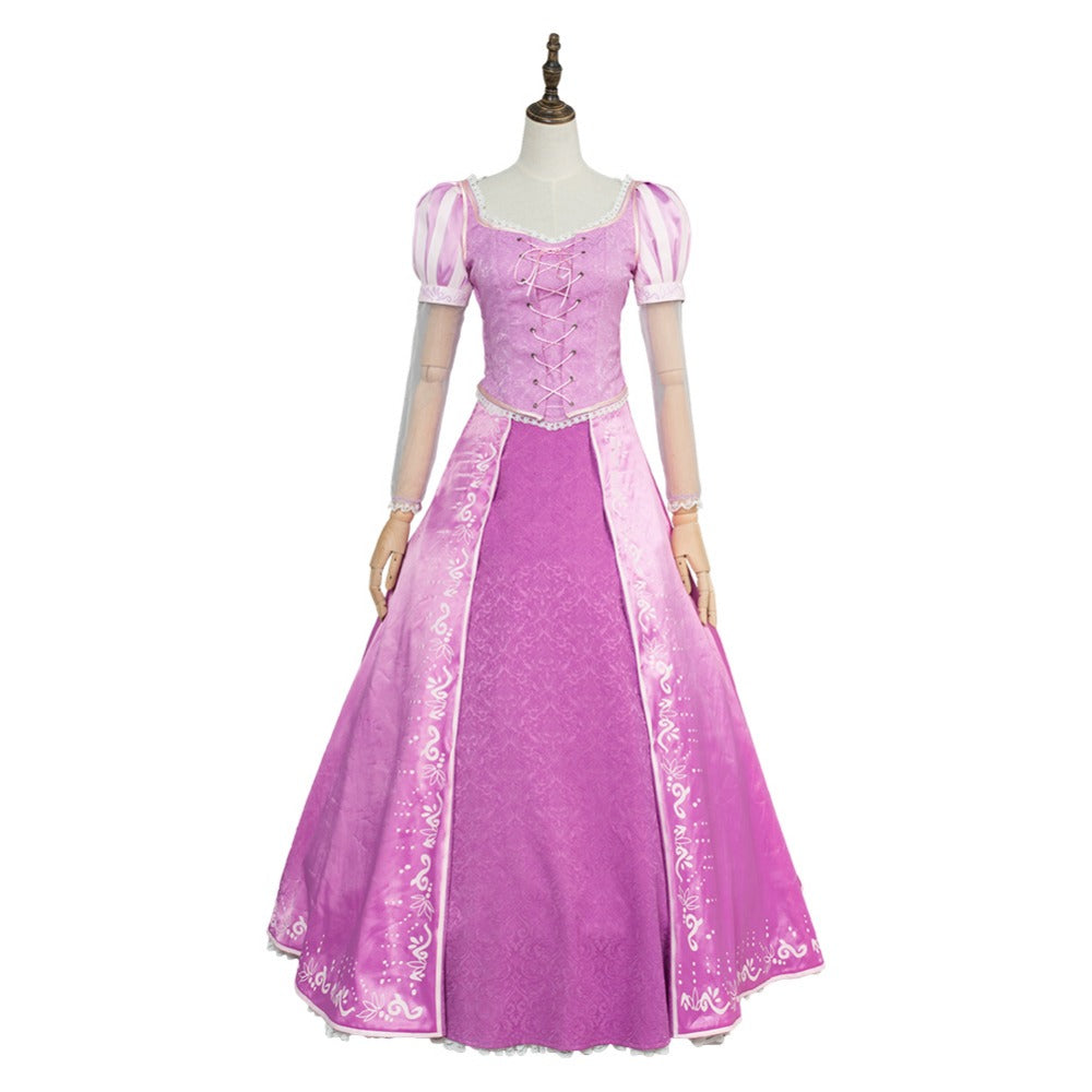 Tangled Princess Rapunzel Dress Cosplay Costume For Adults Girl