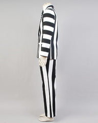 Beetlejuice Fancy Suit Costume White Black Full Set Uniform