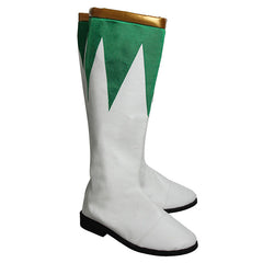 Burai Ranger Cosplay Boots Props Shoes White And Green