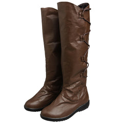 Star Wars 8 The Last Jedi Rey Brown Shoes Cosplay Boots
