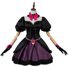 OW D.VA DVA Hana Song Cosplay Costume Black Cat Officer Dress