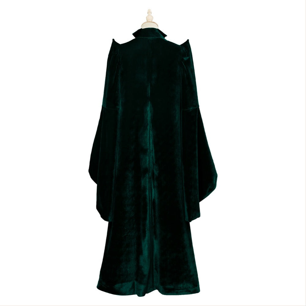 Magic Minerva McGonagall Cosplay Costume Green Cloak