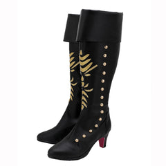 Princess Anna Cosplay Shoes Boots Black Fancy Party Shoes
