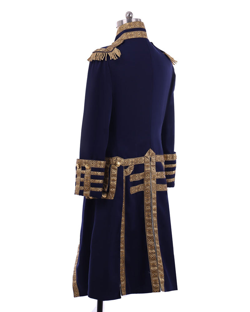 Mens 18th Century Tuxedo Royal Military Costume Colonial Jacket