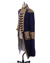 Mens 18th Century Tuxedo Royal Military Costume Colonial Jacket