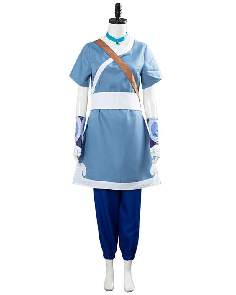The Last Airbender Katara Cosplay Costume Kid Adult Suit