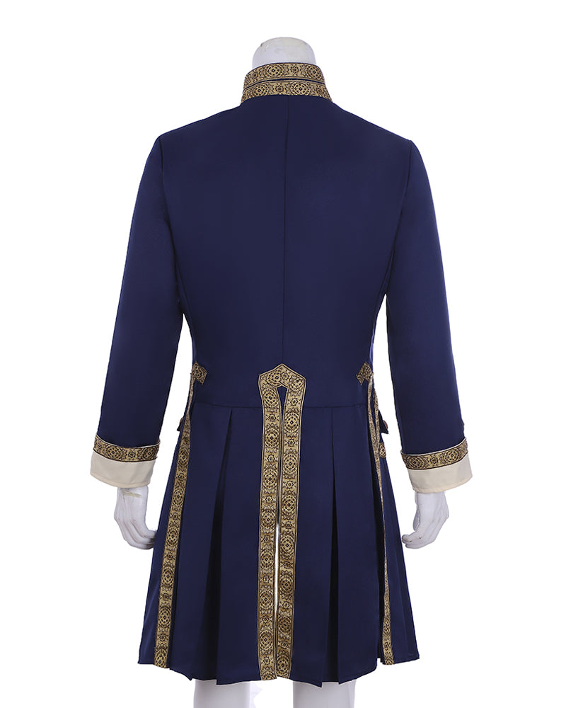 Mens 18th Century Tuxedo Royal Military Costume Colonial Jacket