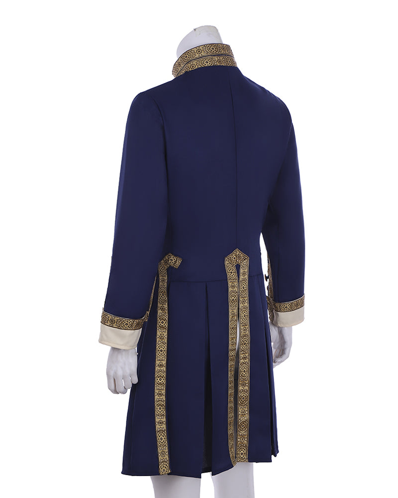 Mens 18th Century Tuxedo Royal Military Costume Colonial Jacket