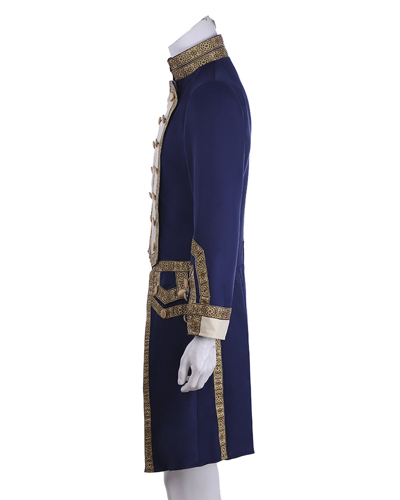 Mens 18th Century Tuxedo Royal Military Costume Colonial Jacket