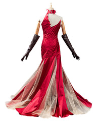 Cruella Red Dress Cruella De Vil Cosplay Costume