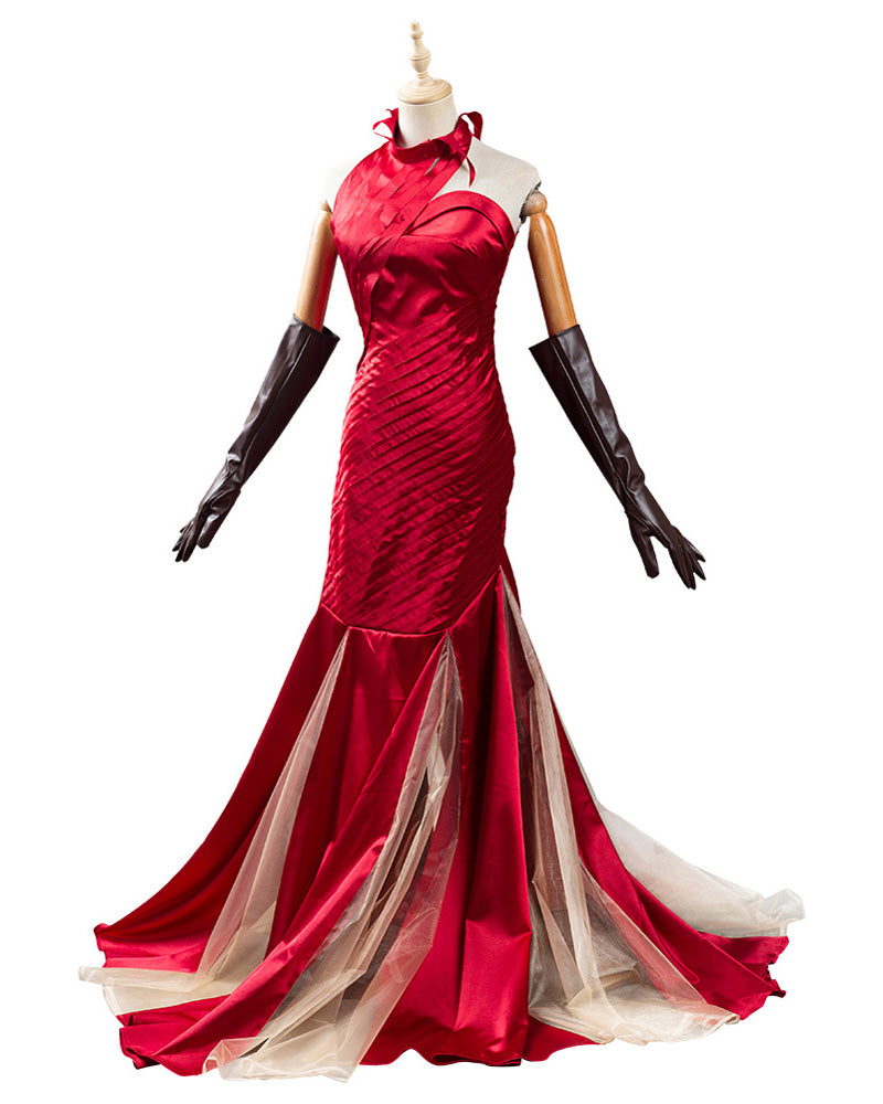 Cruella Red Dress Cruella De Vil Cosplay Costume