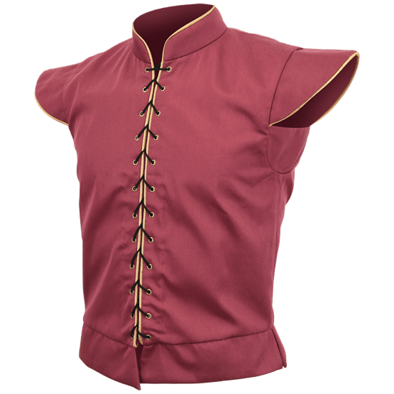 Retro Doublet Medieval Renaissance Gothic Red Vest Cosplay Costume