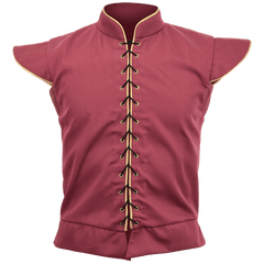 Retro Doublet Medieval Renaissance Gothic Red Vest Cosplay Costume