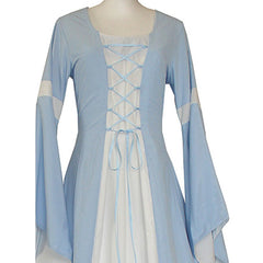 Womans Medieval Renaissance Costume Victorian Light Blue Dress