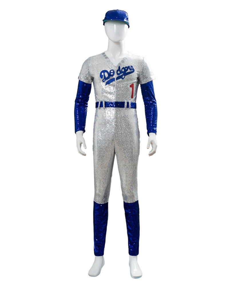 Rocketman Elton John Dodgers Cosplay Costume Baseball Uniform