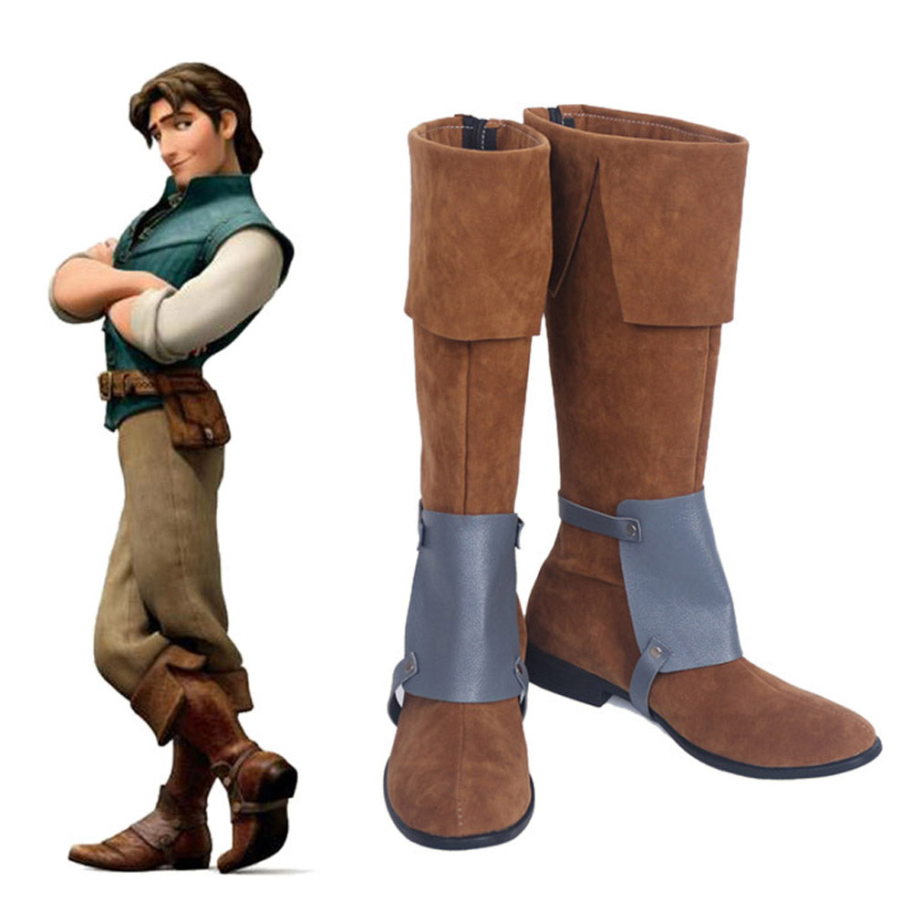 Flynn Rider Cosplay Shoes Game Men Boots Custom Made