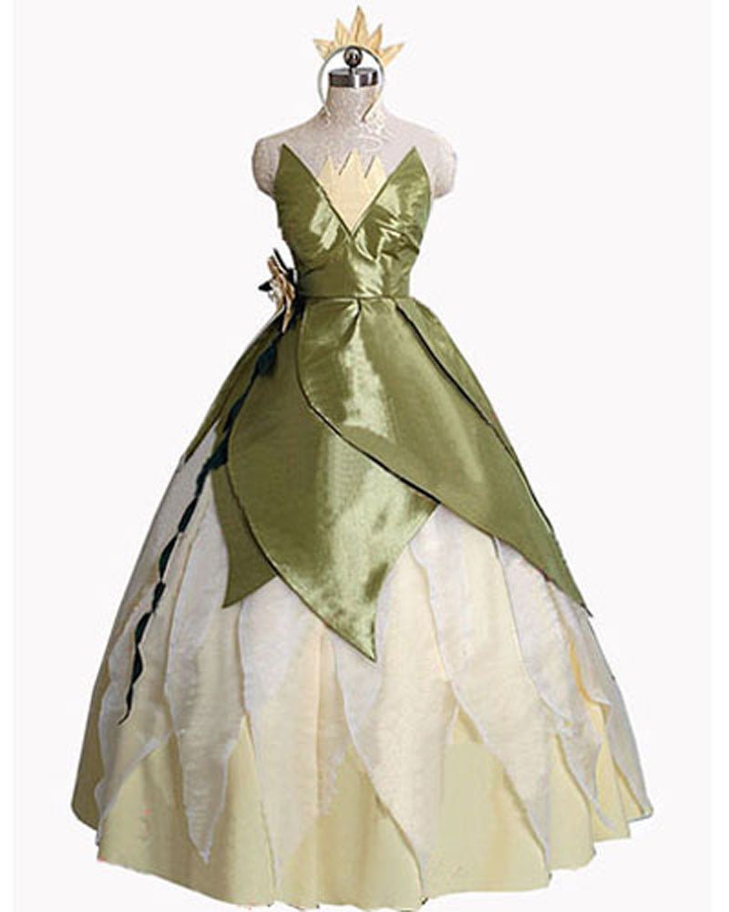 Princess Tiana Costume Cosplay Dress for Adult